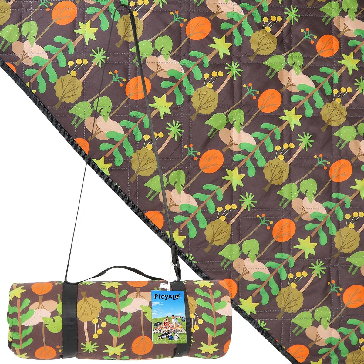 Outdoor Picnic Blanket 80"x80" Large Sandproof Beach Blanket