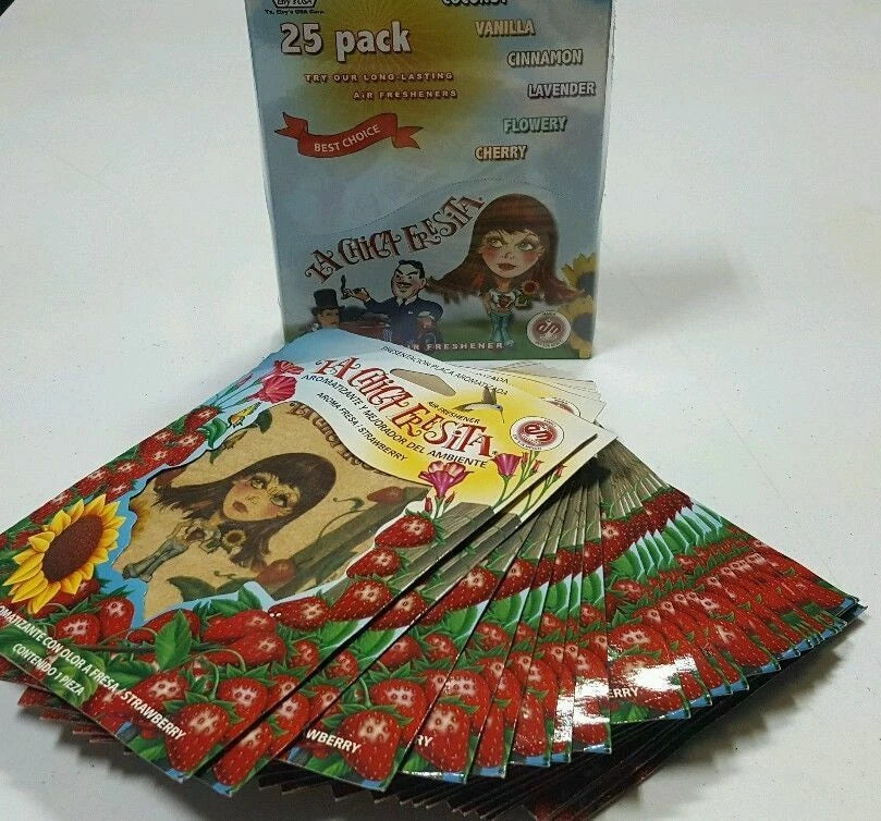 25pcs Car Air Freshener Strawberry for Universal Fit (No Specific Years)