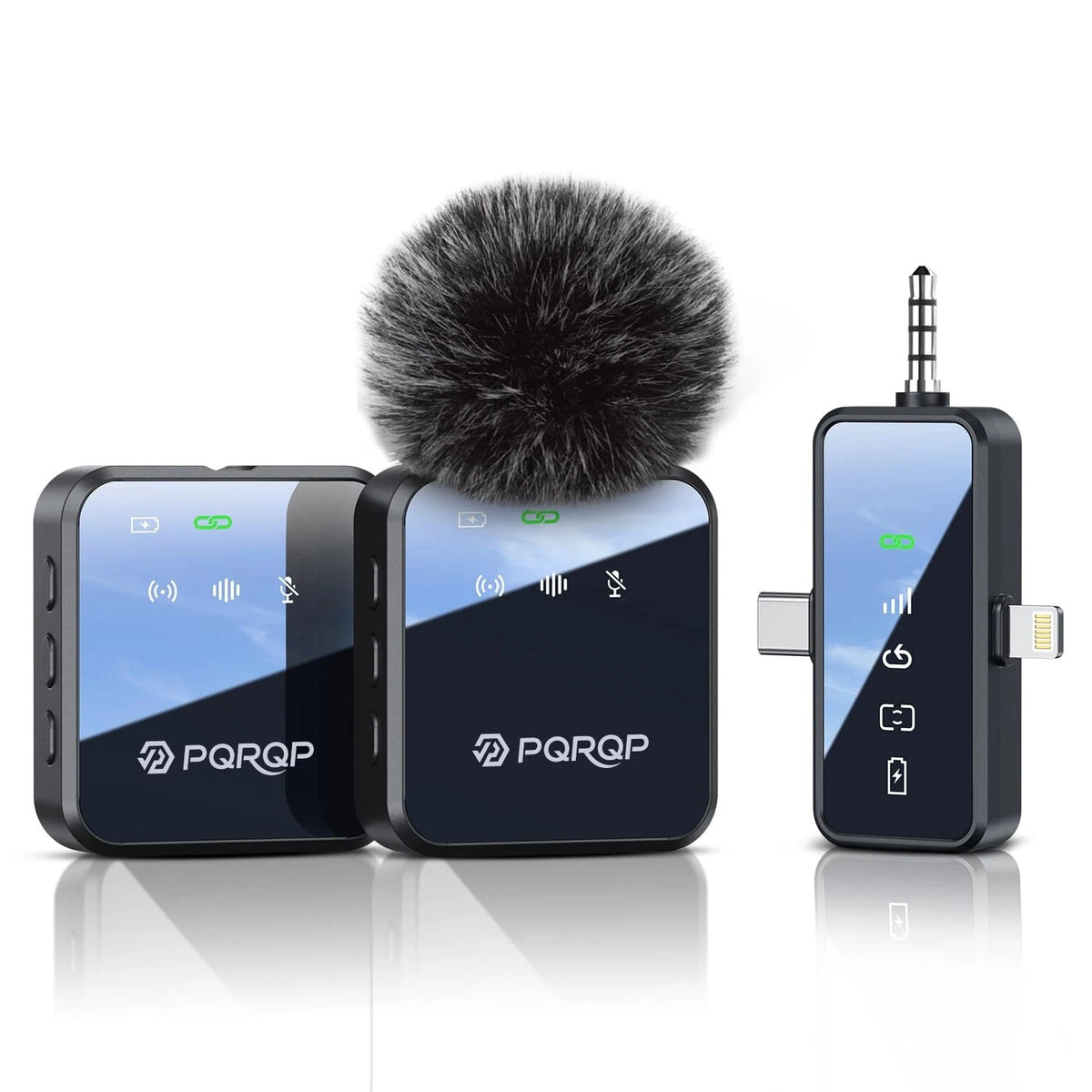 3 in 1 Wireless Lavalier Microphone for iPhone Mini