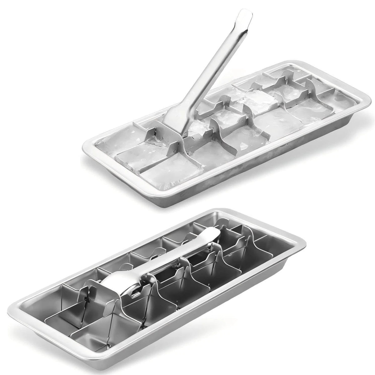 18 Slot Metal Ice Cube Trays for Easy Release - Dishwasher Safe