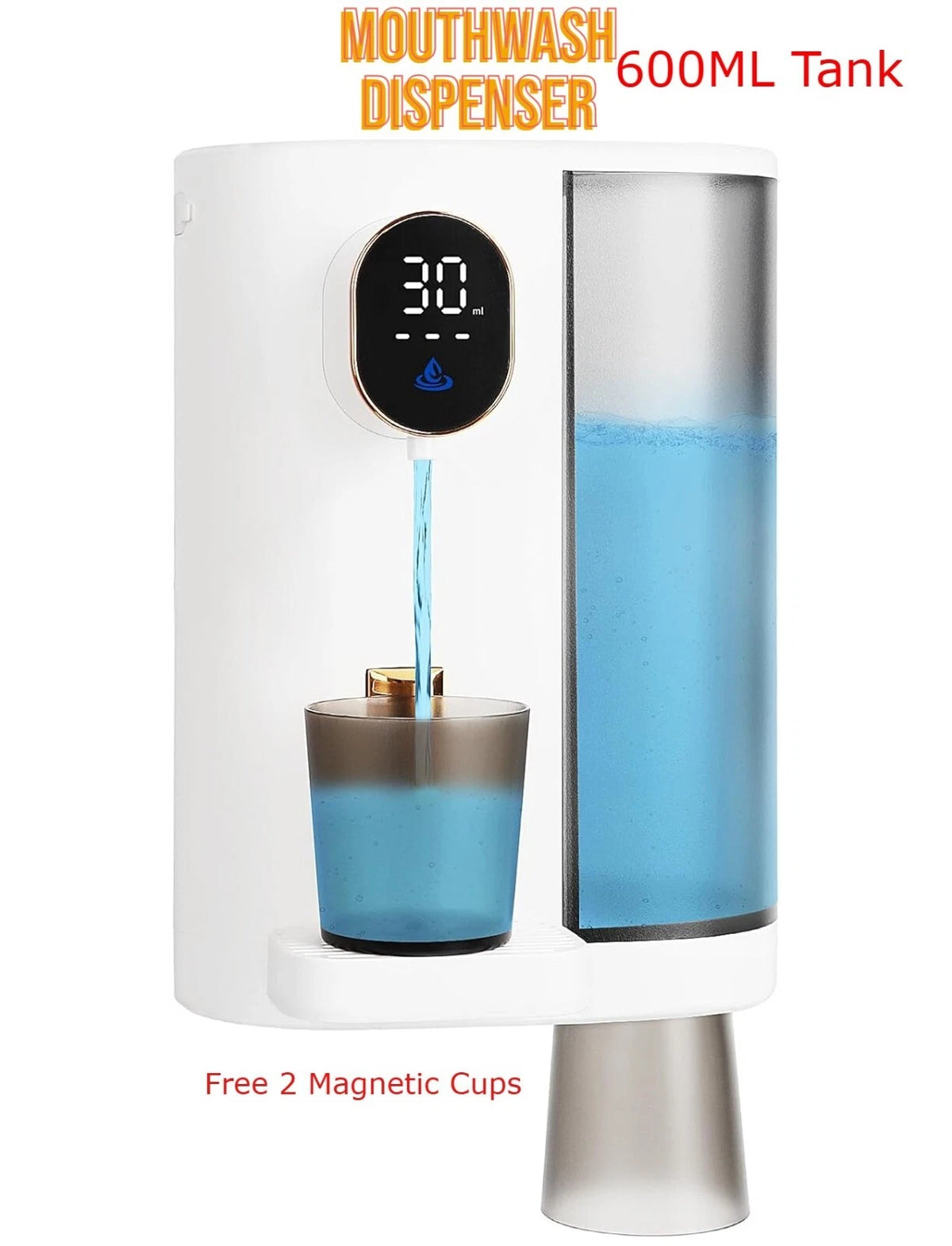 Automatic Mouthwash Dispenser Touch-Control Wall Mounted Rechargeable