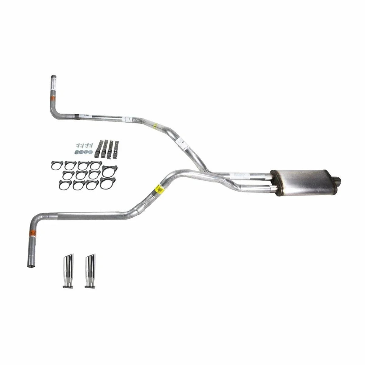 Dual Exhaust 2.5" Pipe Muffler with RC Tip for Dakota (1997–2005)