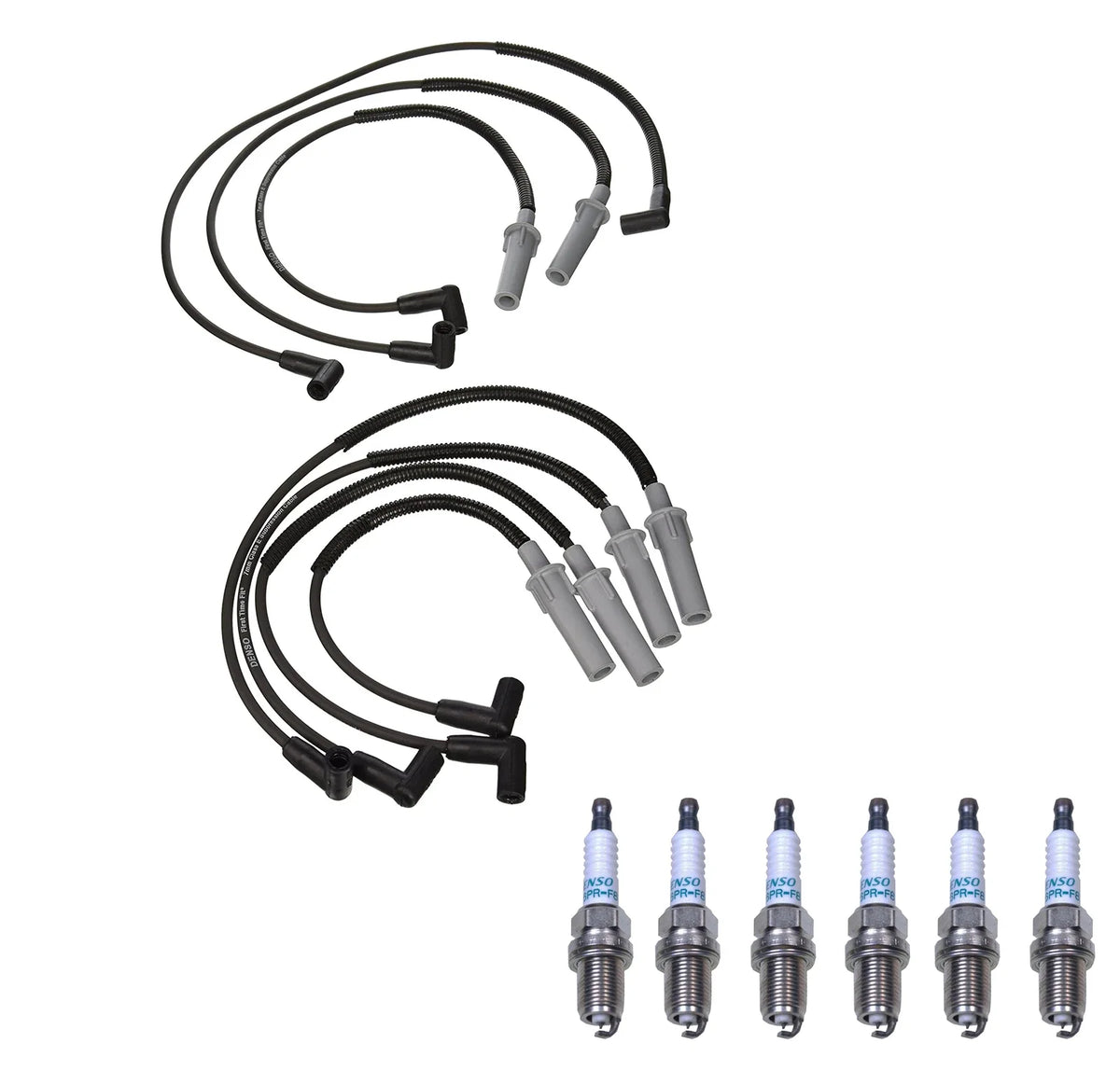 Denso Wire Set & 6 Iridium Spark Plugs for Dodge 3.9 V6 (0.032)