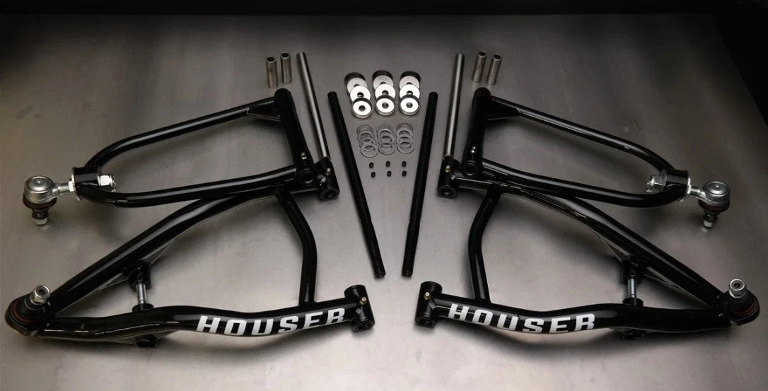 Houser MX Long Travel A-Arms with Elka Stage 3 Shocks for Raptor 700 (2006–2014)