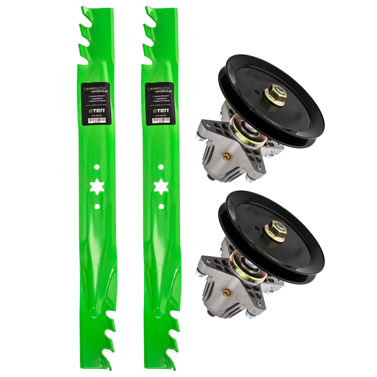 8TEN Deck Blade Spindle Kit for MTD Troy Bilt Mustang XP 46-Inch (918-05078, 918-05078A)