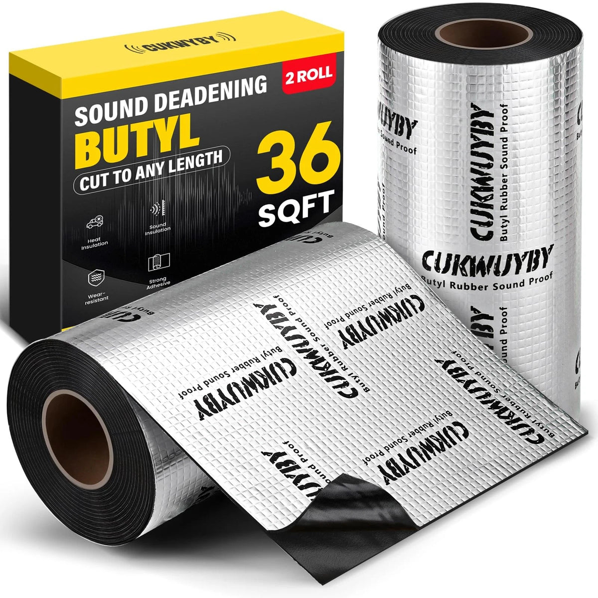 Butyl Sound Deadening Material for Cars (36 sqft) - Silver