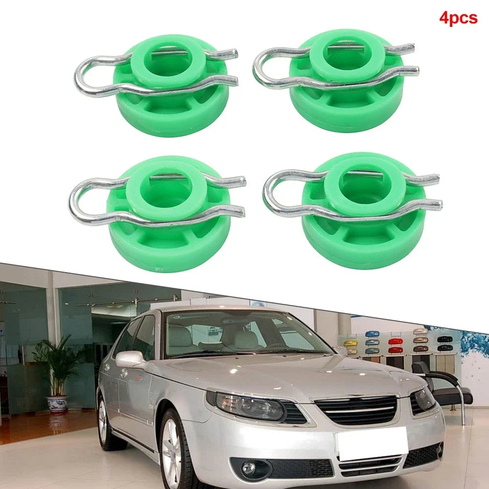 4X Front Power Window Regulator Guide Roller Clip for Saab 9-3 9-5 (1999–2009) & Volvo S70 (1998–2000)