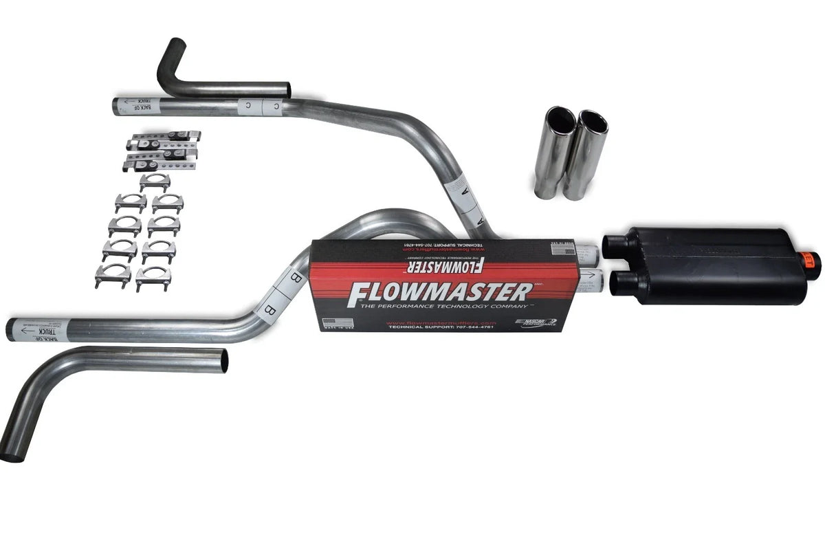 2.5" Dual Exhaust Kit for Dodge Dakota (1987–1996) - Flowmaster 50 Side Clamp