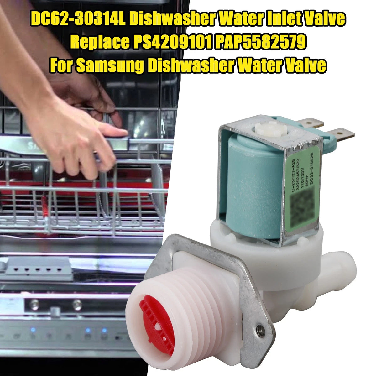 Dishwasher Water Inlet Valve for Samsung (2010–2023)