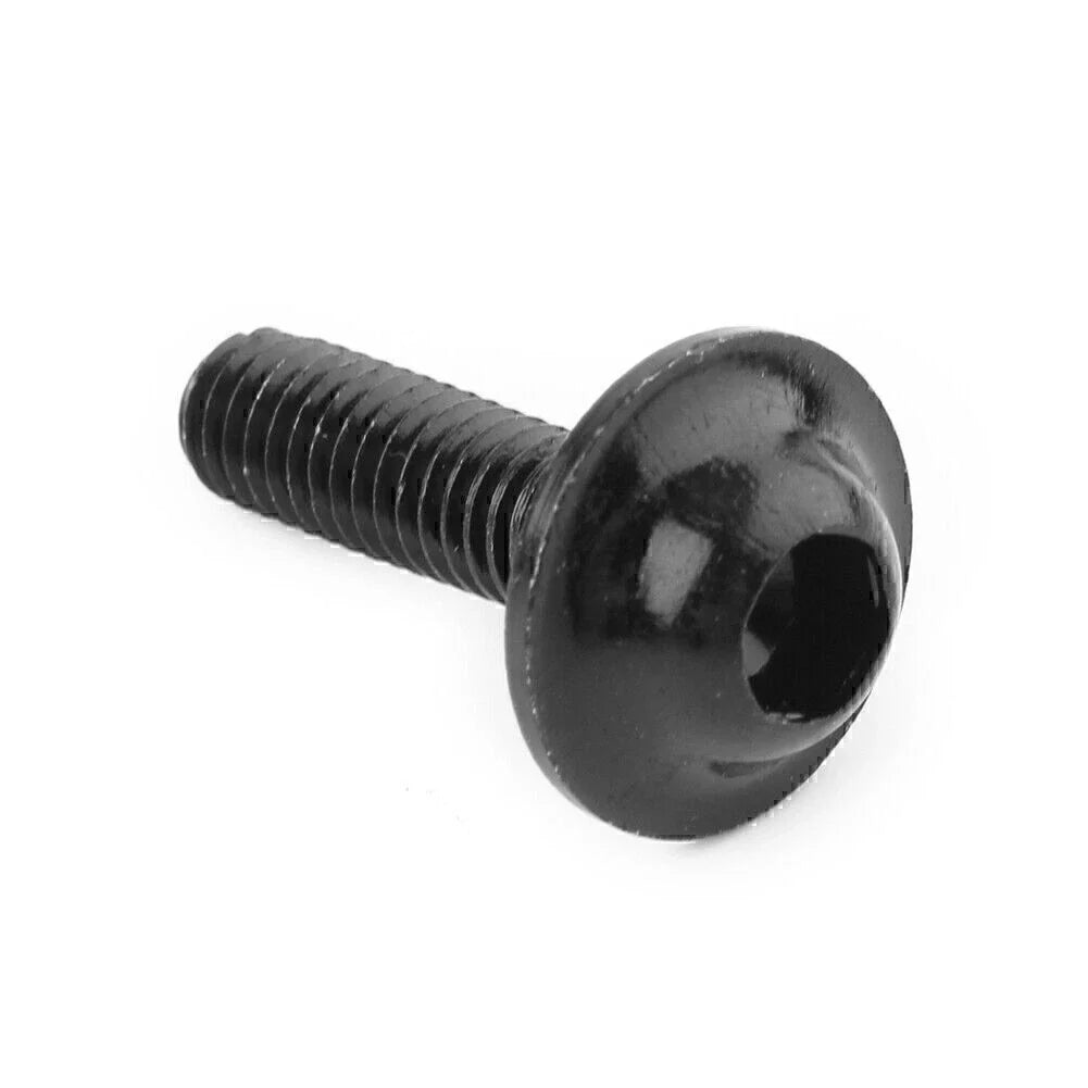 10 x CNC Motorcycle M6 Body Fairing Bolts Fasteners Clips - Black