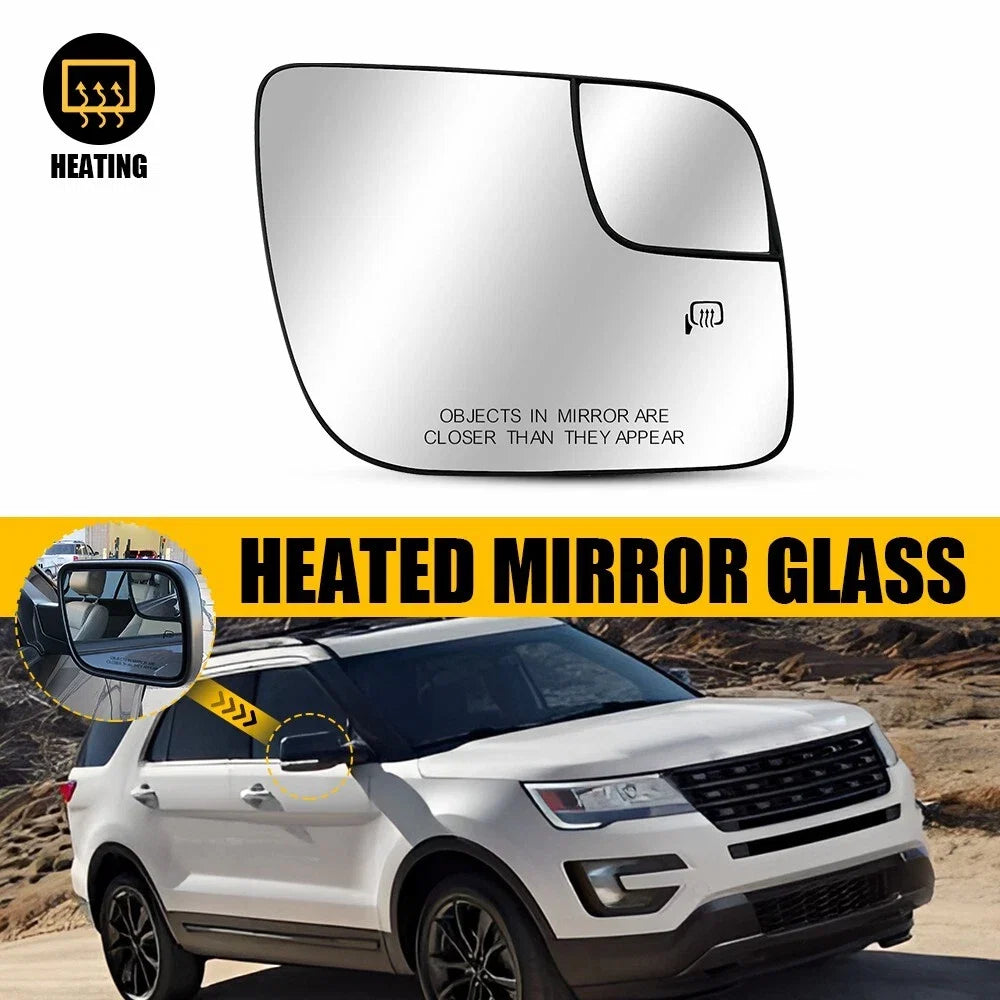 Heated Rear View Mirror Glass Right Passenger Side for Ford Explorer (2011–2019)