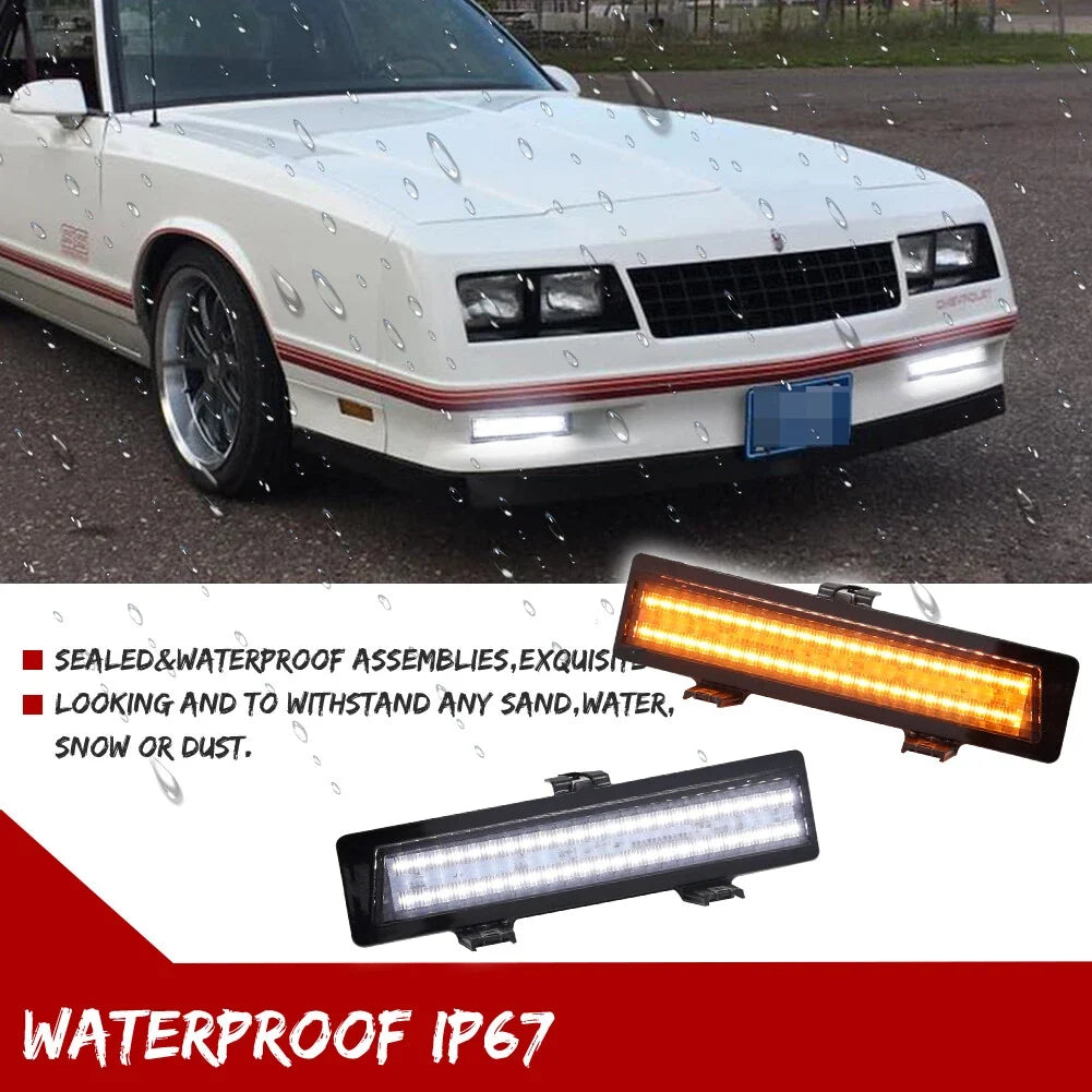 Smoked Switchback LED Parking Signal Lights for Chevrolet Monte Carlo SS (1981–1988)