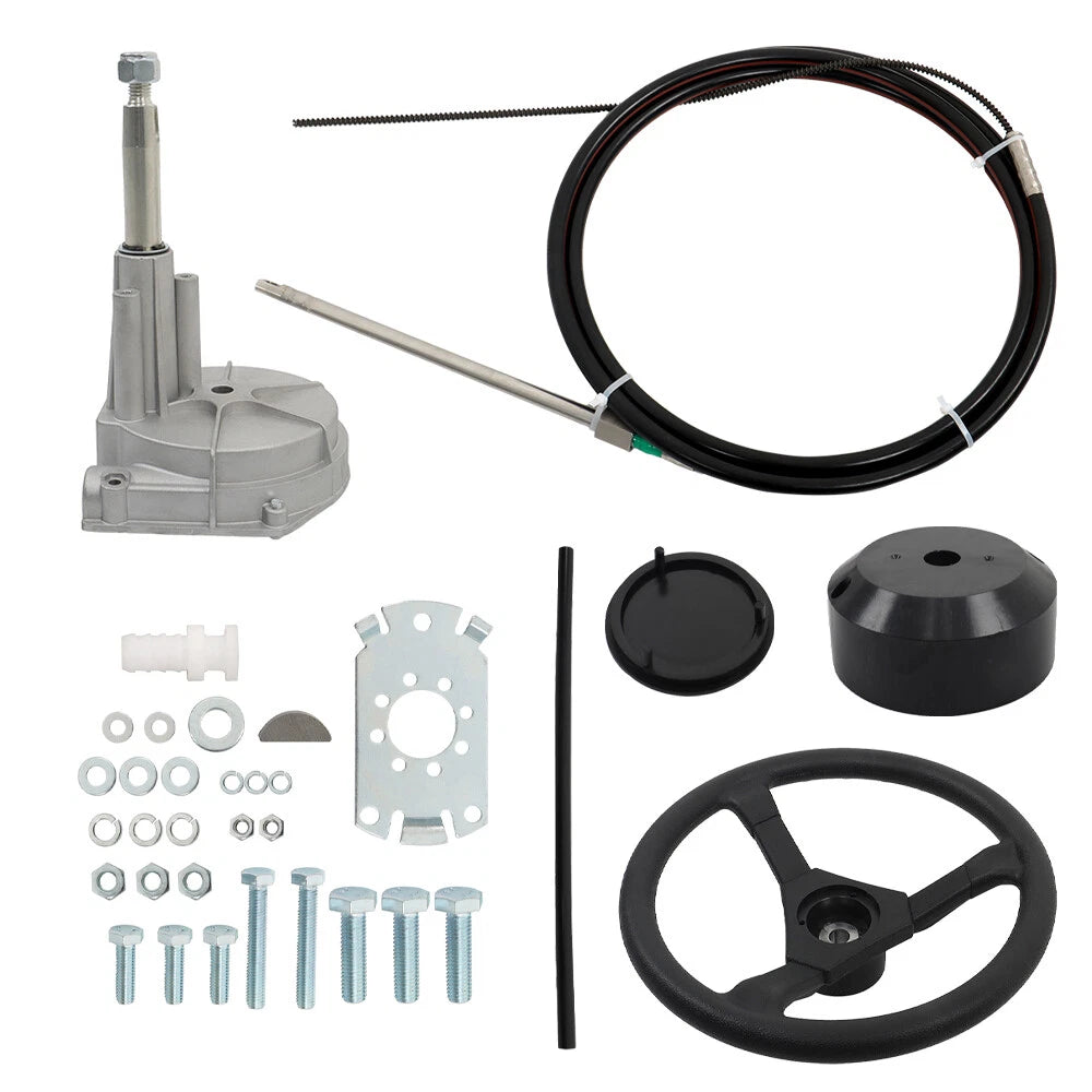 15 FT Rotary Steering System for Boat with 12.4" Wheel (SS13715)