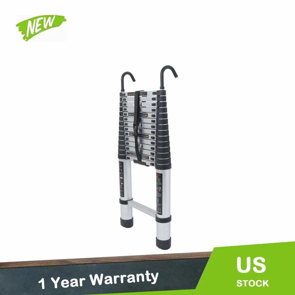 14.5FT Aluminum Non-Slip Telescoping Ladder Extension for Automotive Use