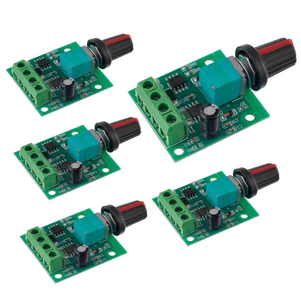 5Pcs PWM Motor Speed Controller Low Voltage DC LED Dimmer (1.8V-12V)
