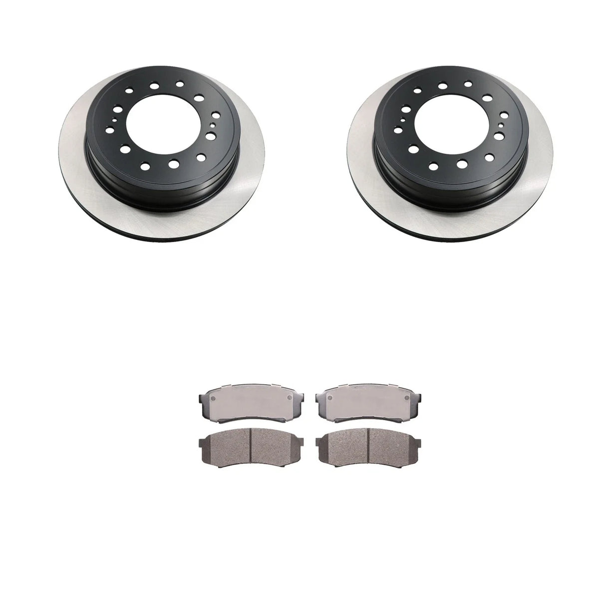 Advics Rear Vented Rotors & Ceramic Brake Pad Kit for GX470 4Runner Sequoia (2003–2009)