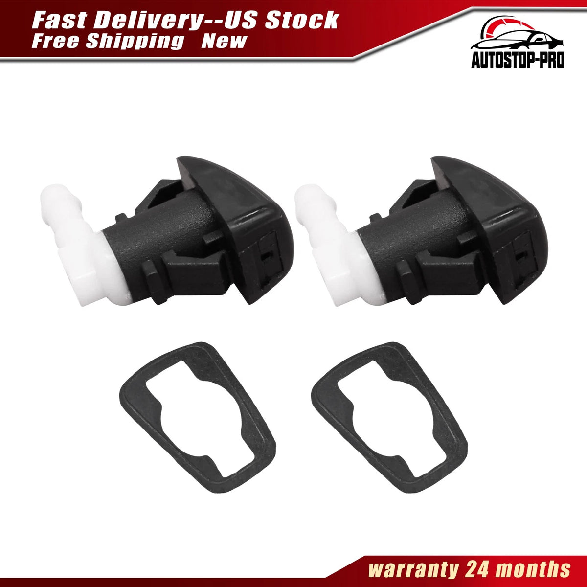 Set of 2 Windshield Washer Nozzles for Dodge Durango (2011–2021) 68269108AA, 5182367AA