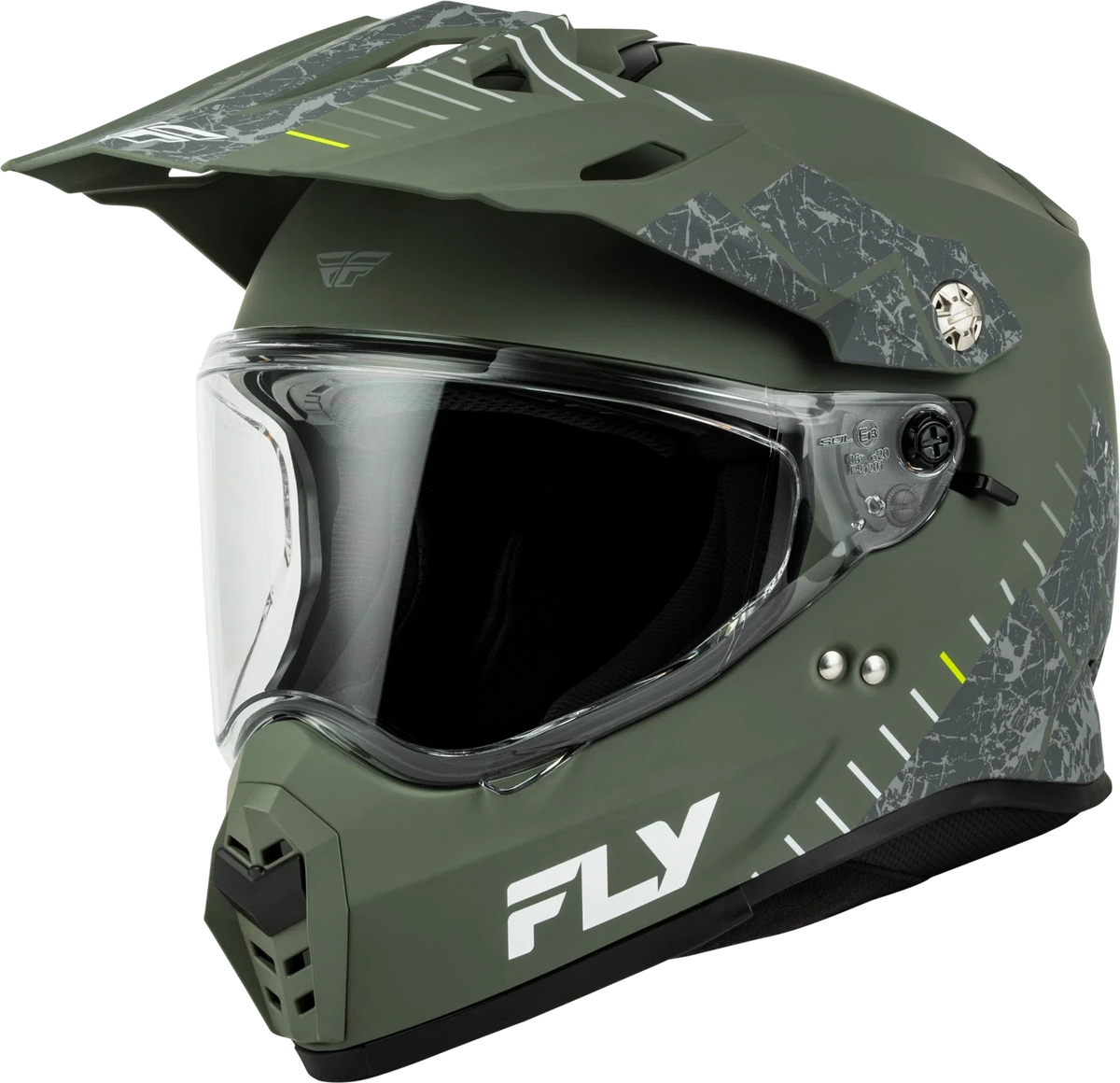 Fly Racing Trekker Full-Face Helmet for X-Large Sage Grey (73-7043X)