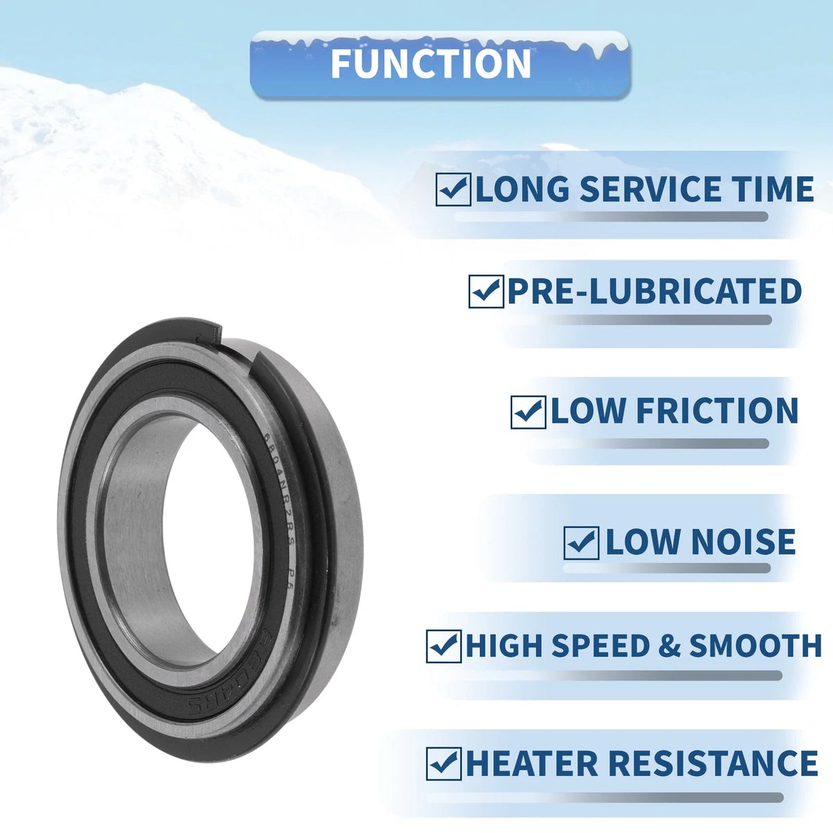 Deep Groove Ball Bearing 6804NR2RS for Scooter Skateboard (20x32x7mm)