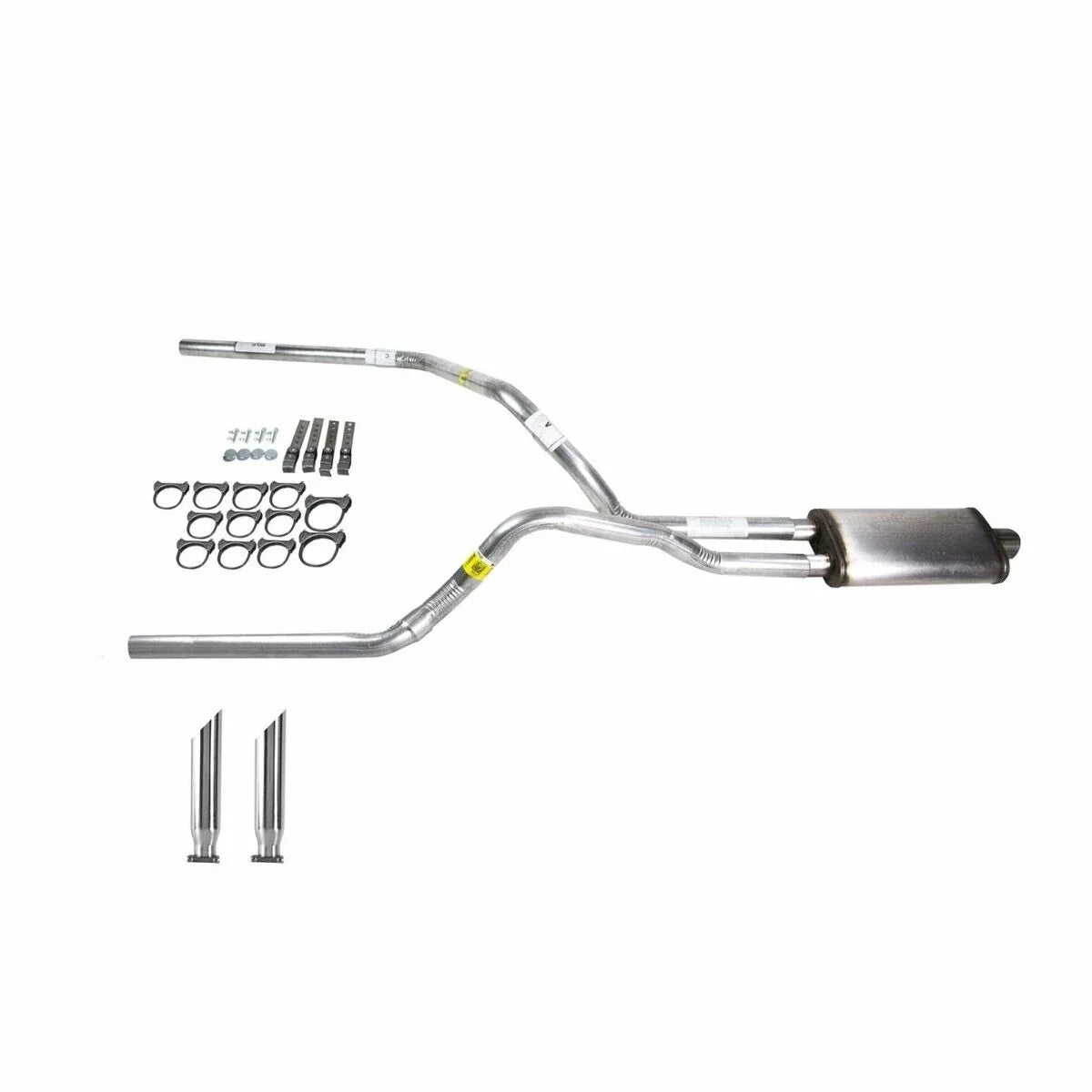 Dual Exhaust 2.5" Pipe & Muffler with SC Tip for Dakota (1987–1996)