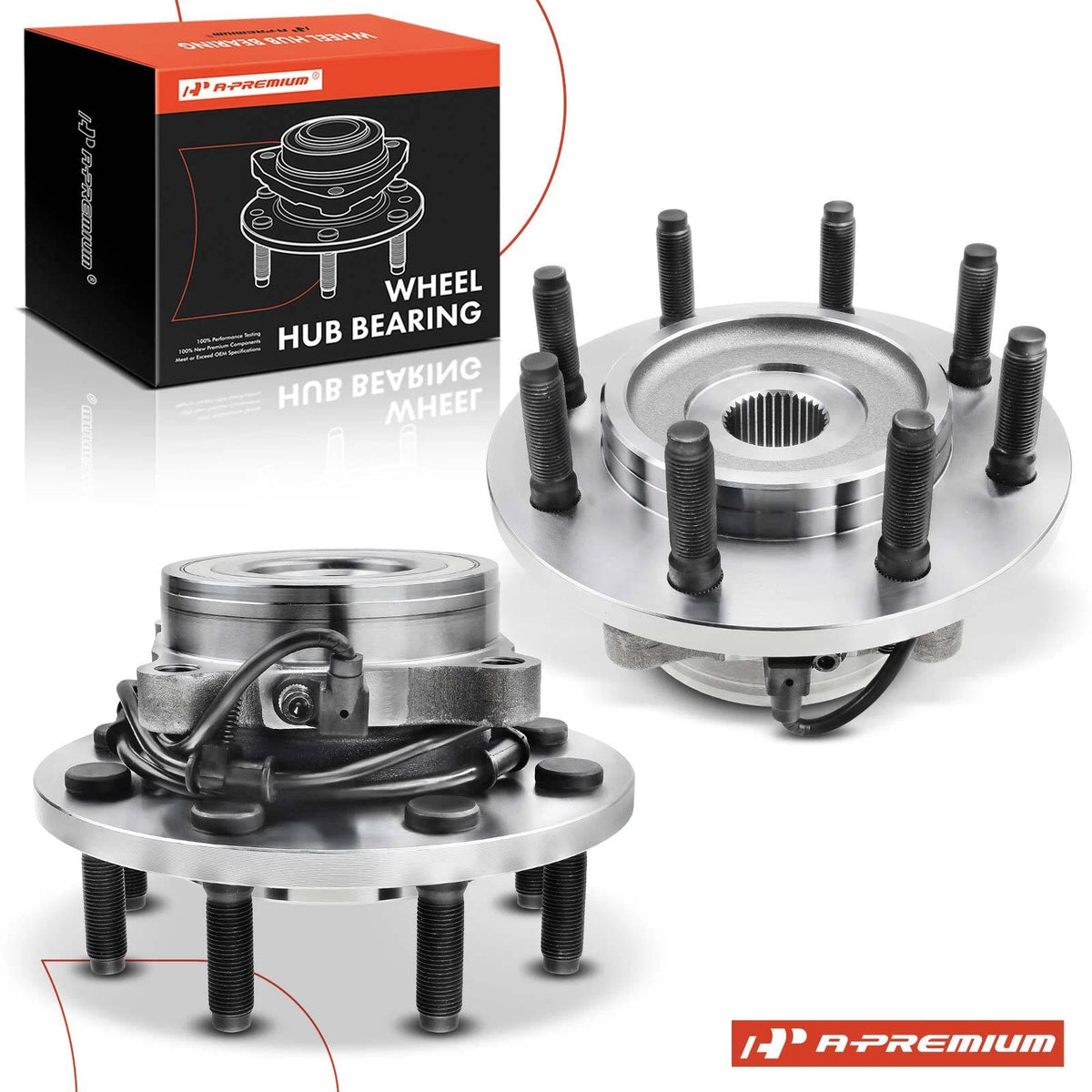 2X Front Wheel Hub & Bearing Assembly w/ ABS for Dodge Ram 2500 (2003–2005) 515061