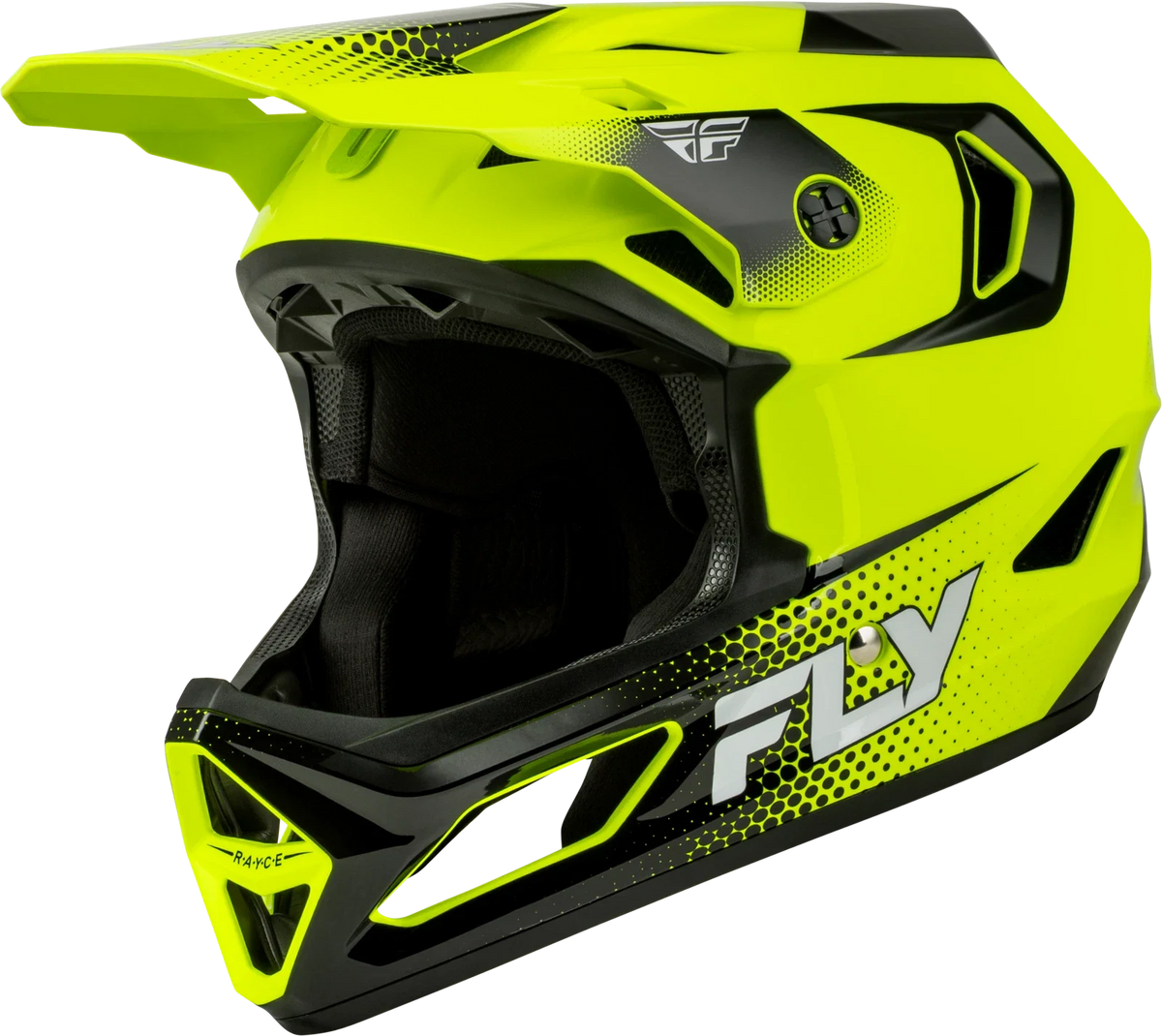 Fly Racing Rayce Sonar Helmet for Bicycle (2024) - Small, Hi-Vis Black/White