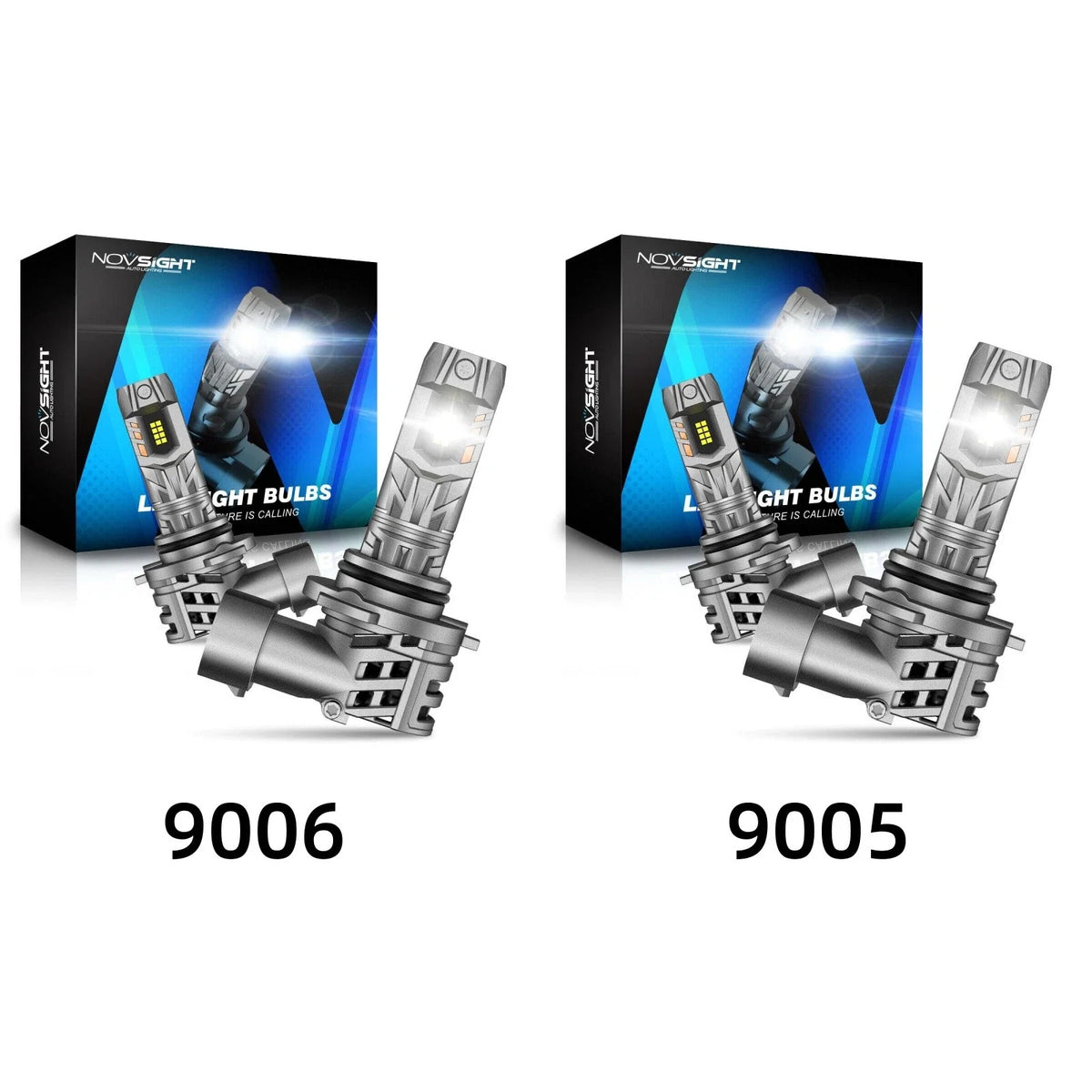 2X NOVSIGHT 9005 9006 LED Headlight Bulbs for High Low Beam (CANbus Ready)