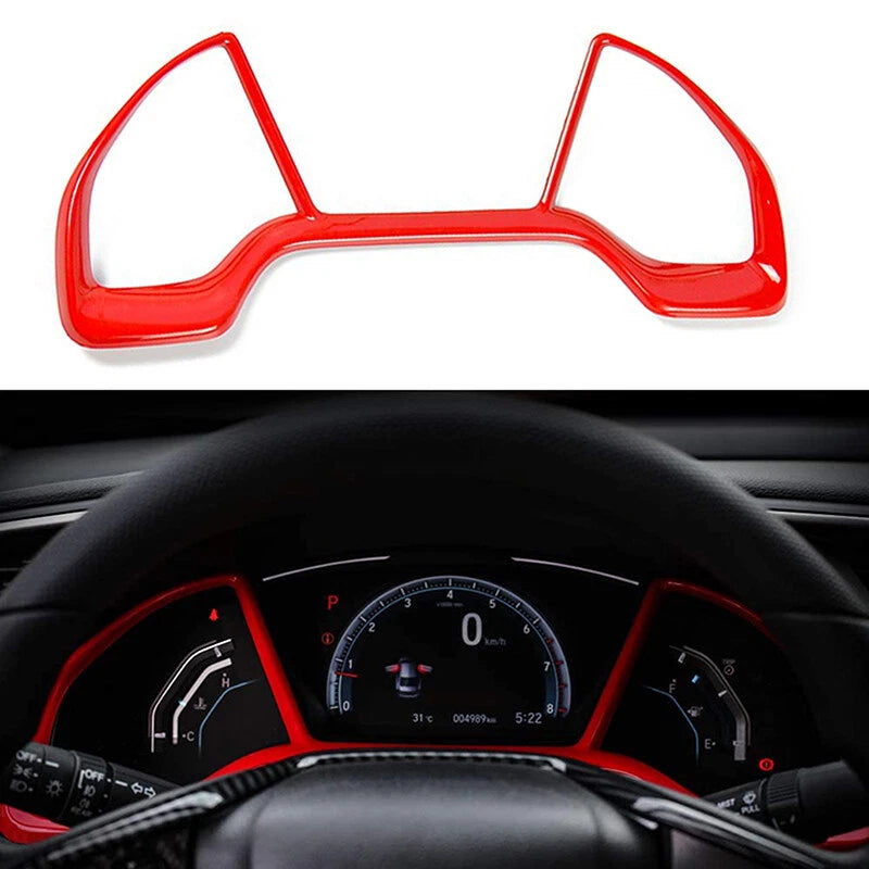 Interior Dashboard Trim Cover Red for Honda Civic (2016–2021)