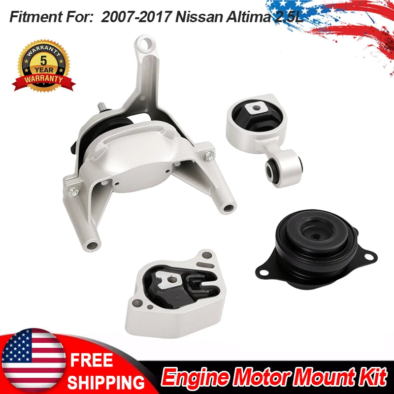 4PCS Motor Mount for Nissan Altima 2007–2017 A4339 A4340 A4350 A4353
