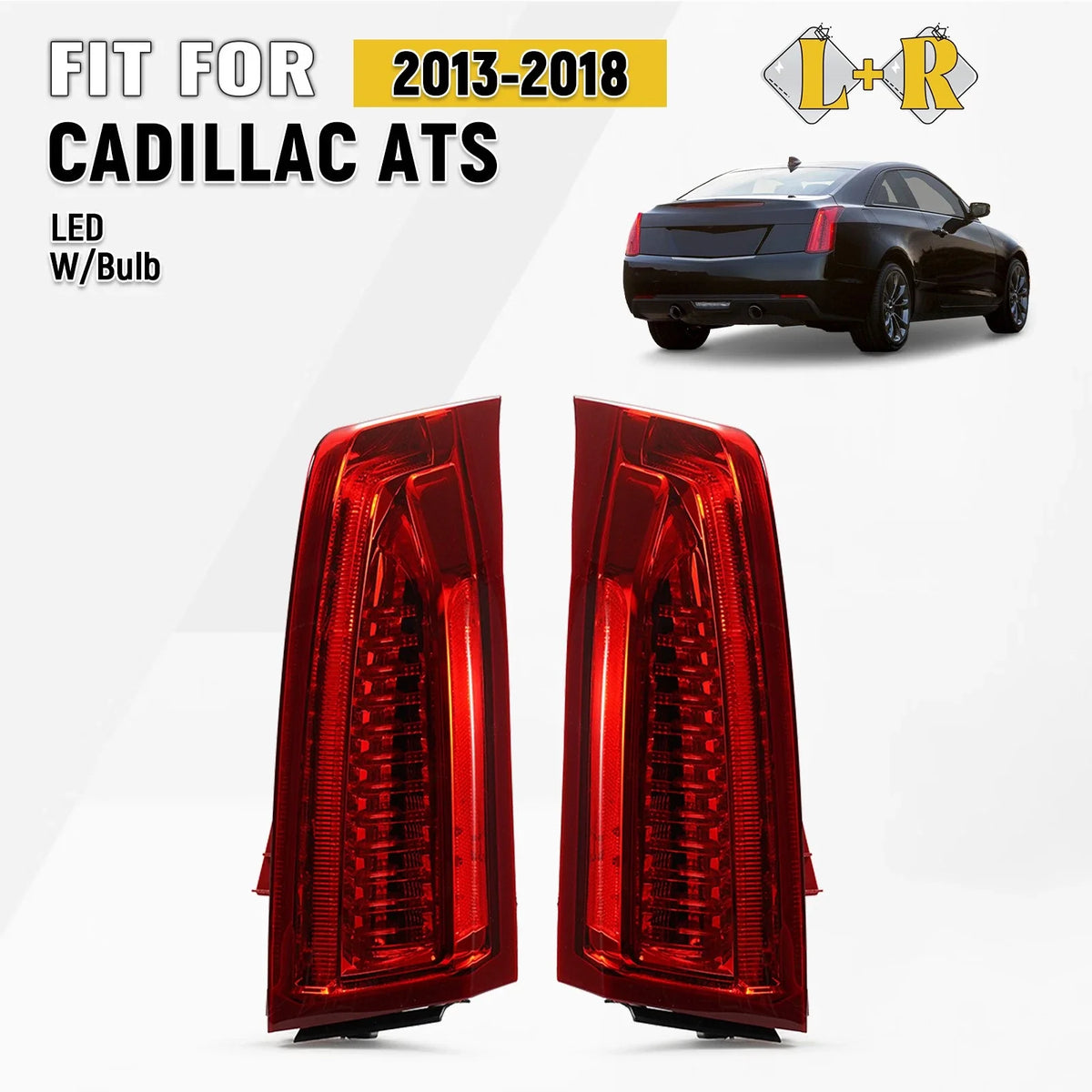 Set of 2 LED Taillights for Cadillac ATS (2013–2018) - Left & Right Pair