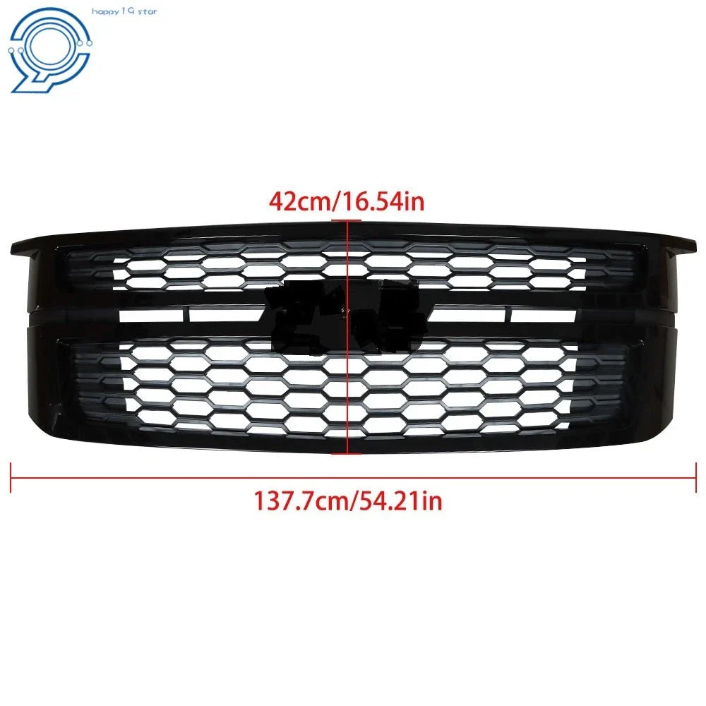 Front Upper Grille Gloss Black for Chevy Tahoe Suburban (2015–2020)