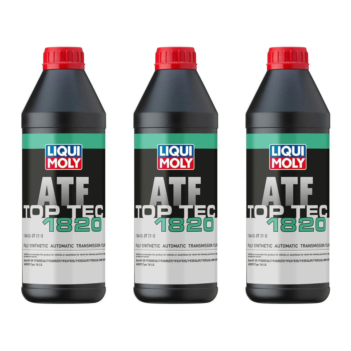 Set of 3 Liqui Moly Top Tec ATF 1820 Automatic Transmission Fluid (3L)
