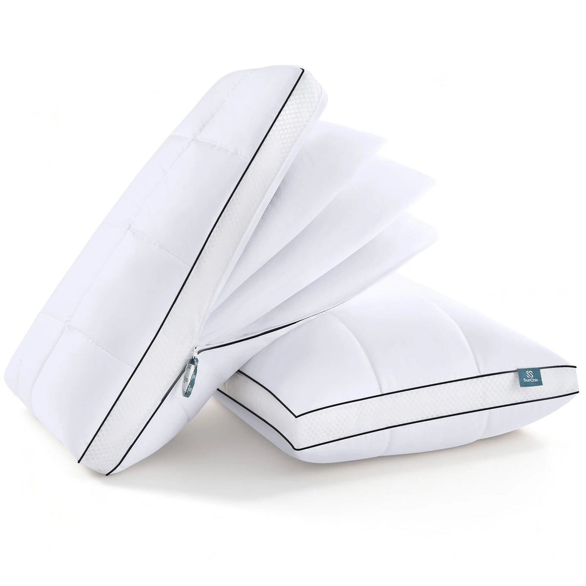 Set of 2 Adjustable Pillows for Side Sleepers