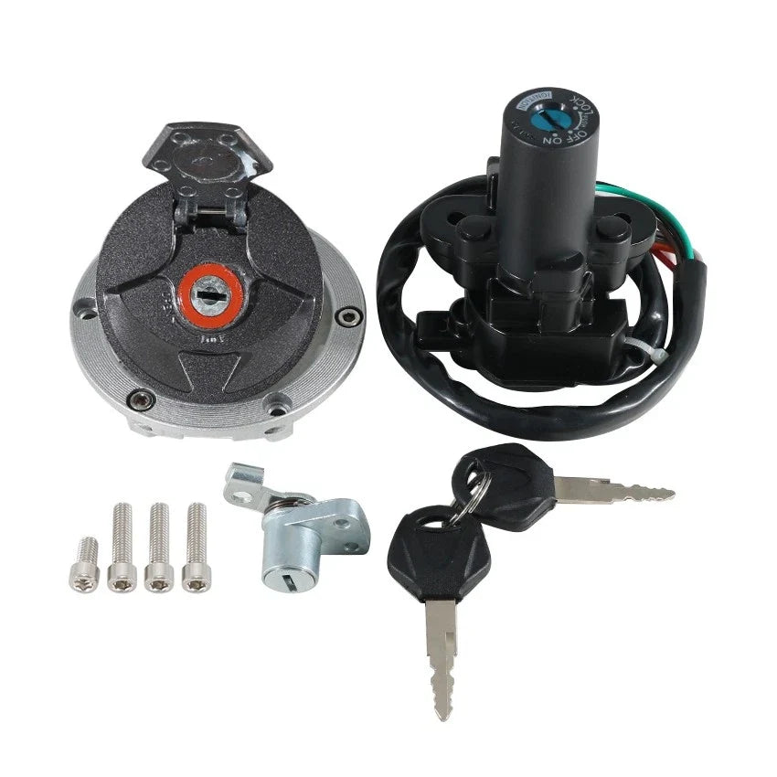 Ignition Key Switch & Fuel Tank Cap Set for Kawasaki EX250 Ninja 250 (2008–2014)