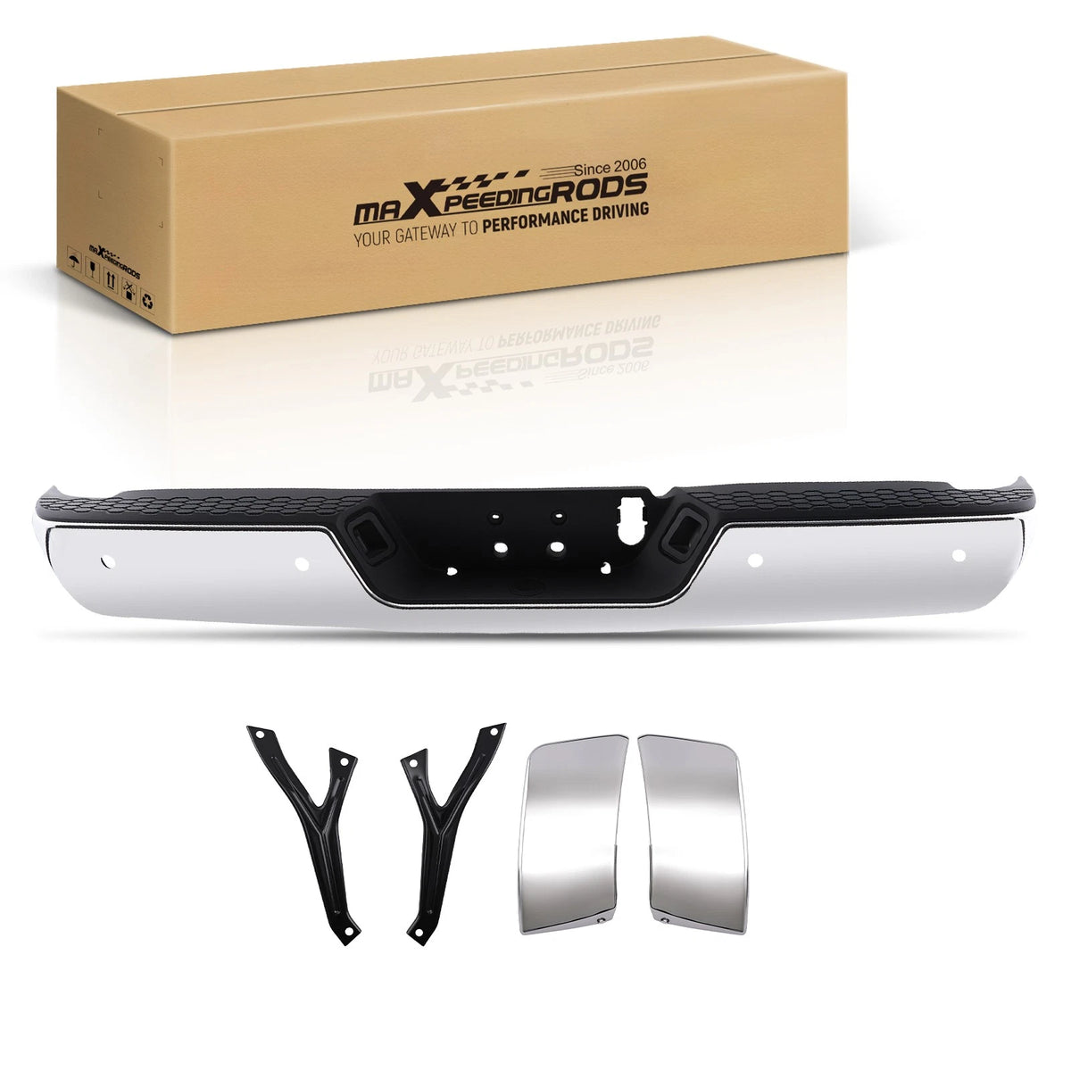 Chrome Rear Bumper Assembly for Ram 2500/3500 (2013–2018) CH1103122C, 68049769AA