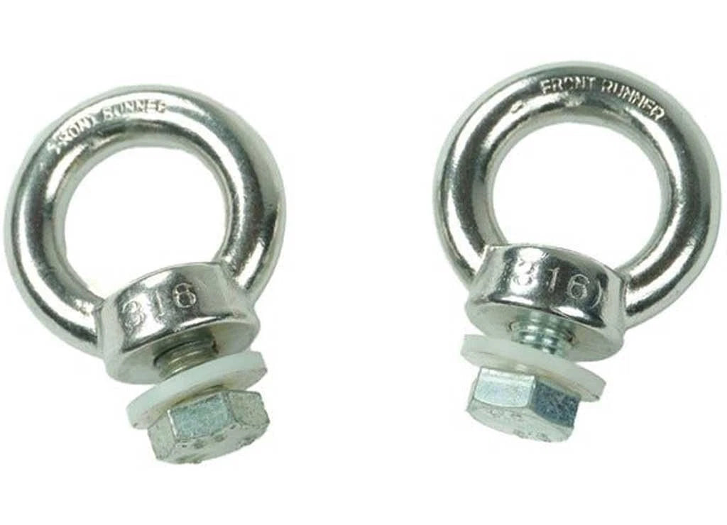 Set of 4 Stainless Steel Tie Down Rings for Front Runner Outfitters RRAC025
