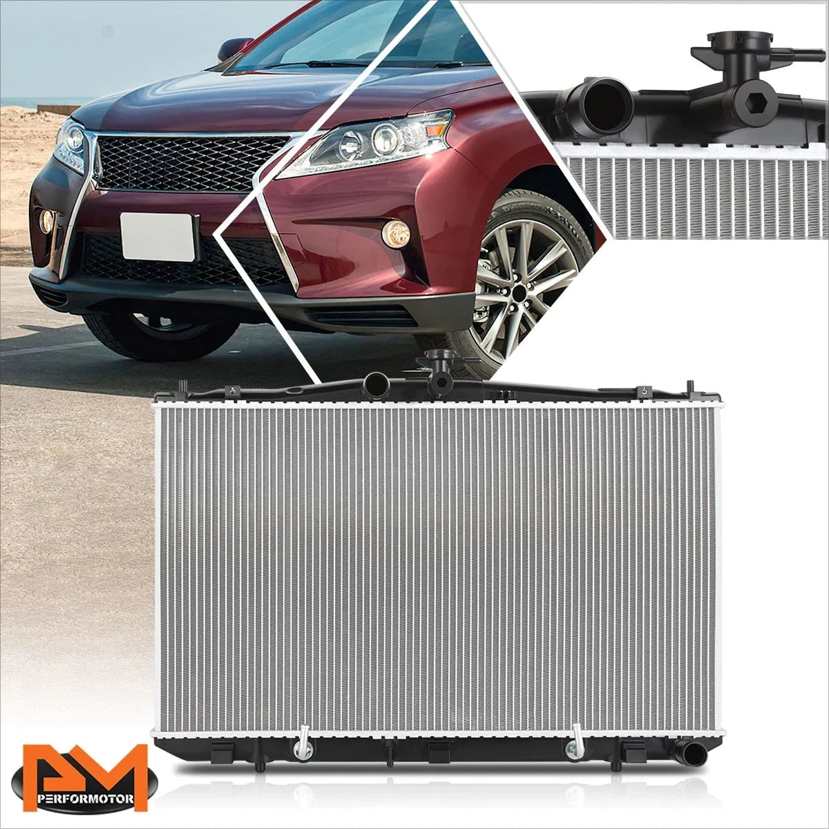 Aluminum Cooling Radiator DPI-13207 for RX350/RX450H/Sienna (2010–2016)