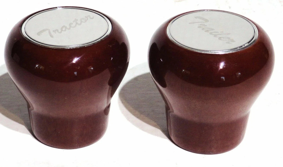 Set of 2 Air Valve Brake Knobs for Tractor Trailer (23358-23359)