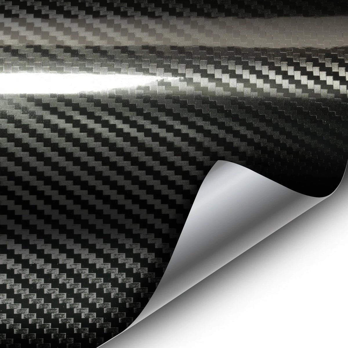 High Gloss Black Carbon Vinyl Wrap for Automotive Use (0.5ft x 5ft)