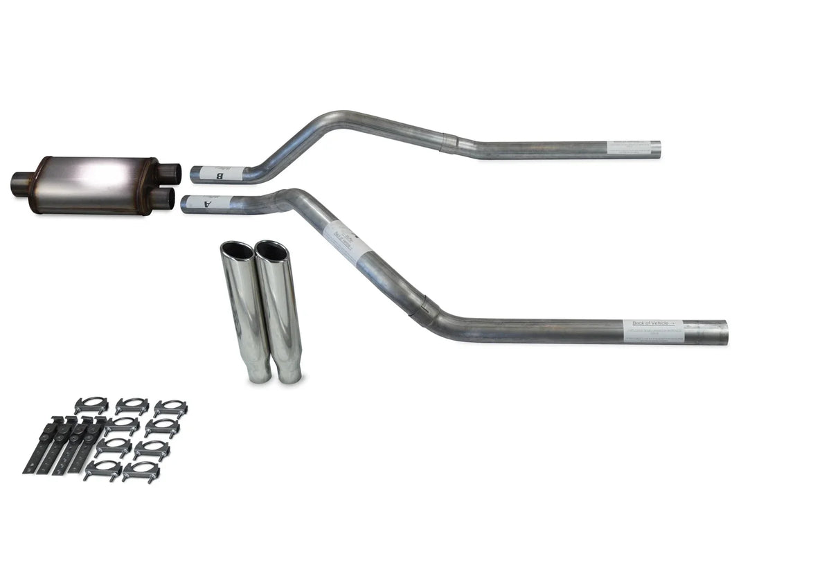 Dual Exhaust Kit for Chevy Blazer (1992–1994) - 2.5" Stainless Muffler Tips
