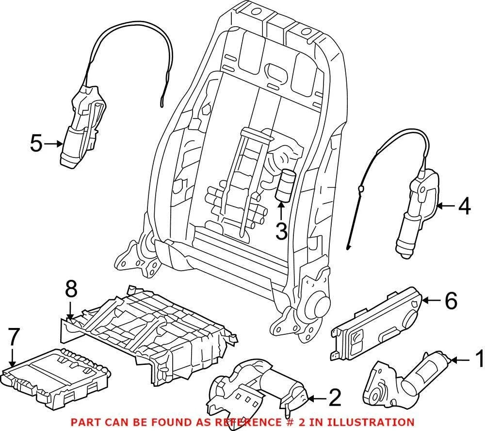 Genuine OEM Front Driver Left Seat Motor 7L0959761A for VW Audi (2000–2023)