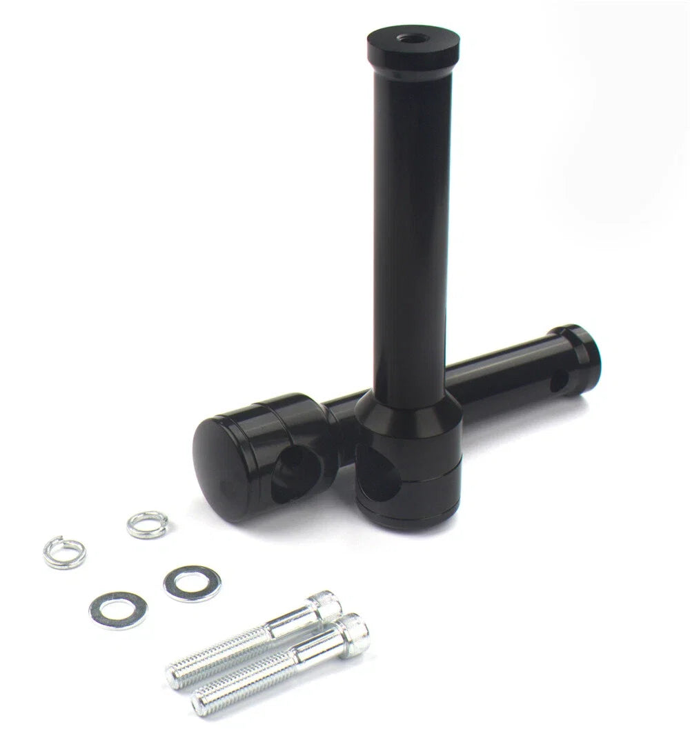 8" Rise Handlebar Risers for Harley (Aluminum)