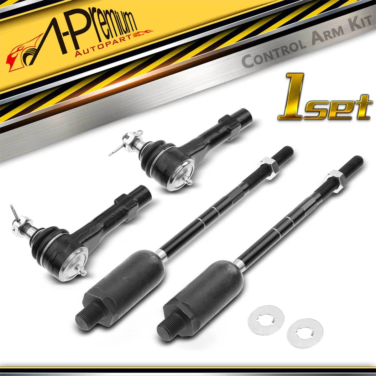 Set of 4 Inner & Outer Tie Rods for Ford Explorer Mercury Mountaineer (2002–2003) EV421, ES3461