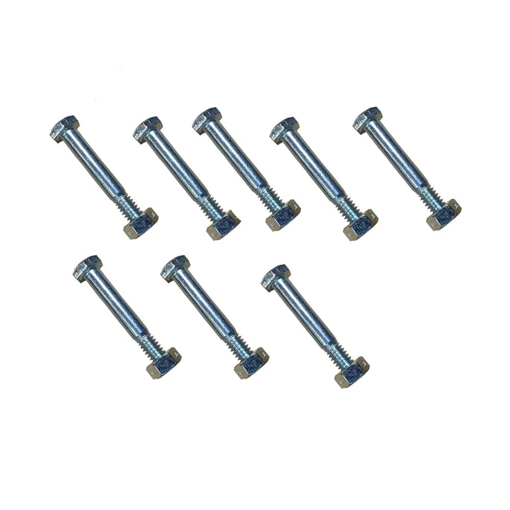 8 Pack Shear Pins with Lock Nuts for John Deere AM123342 (Fits Ariens 53200500)