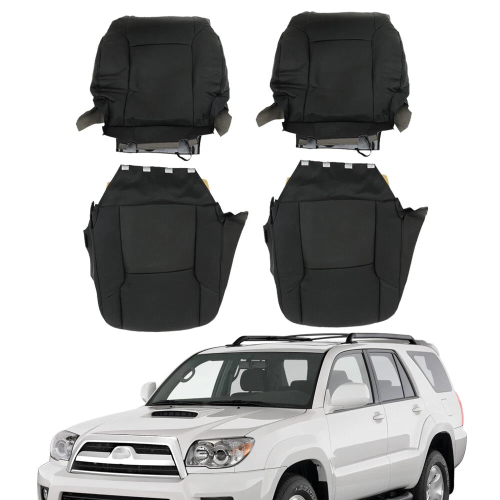 Set of 2 Black Leather Seat Covers for Toyota 4Runner Limited (2003–2009)