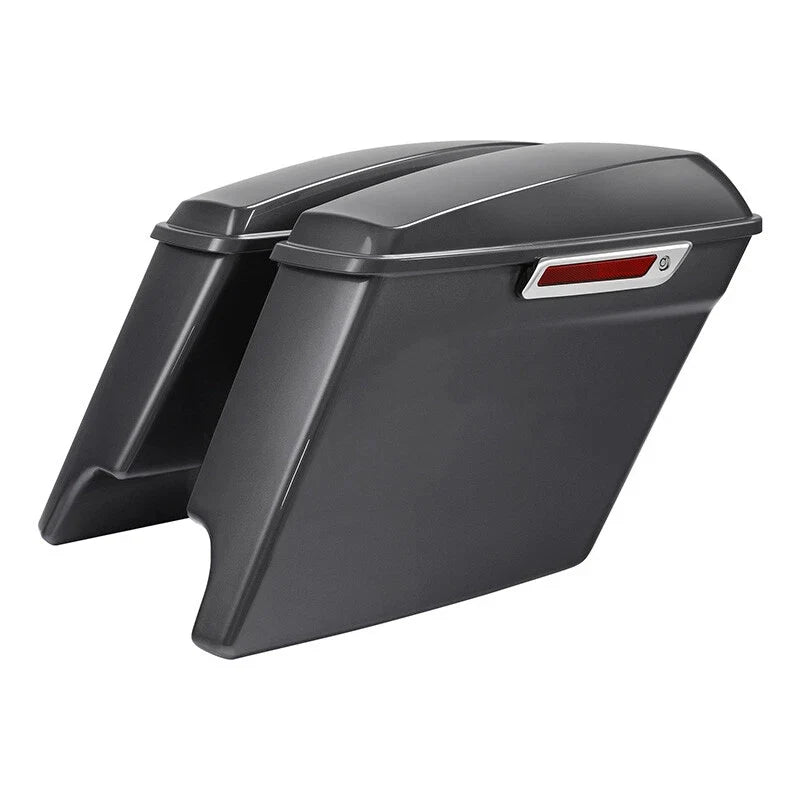 5" Stretched Hard Saddlebags for Harley Road Glide (2014–2025) Gauntlet Gray