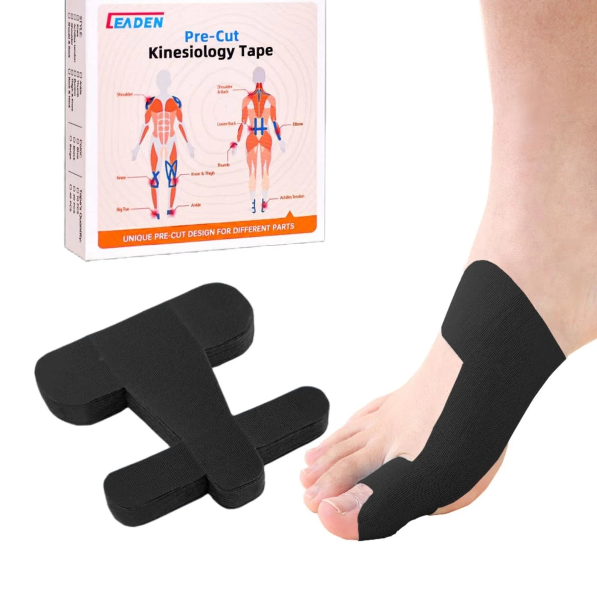 40 Pcs Precut Tape for Bunion Corrector Big Toe Support