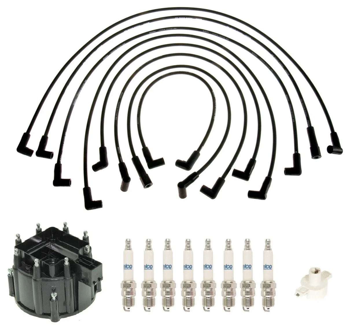 ACDelco Ignition Kit Set for GMC Chevy V8 (Includes Rotor, Cap, Wires, Plugs)