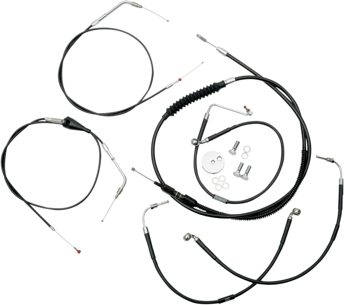 Handlebar Cable/Brake Line Kit for LA Choppers (12" - 14" Ape Hanger)