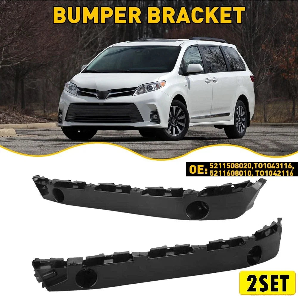 Bumper Retainer Bracket Set for Toyota Sienna (2011–2020) ABS 4x